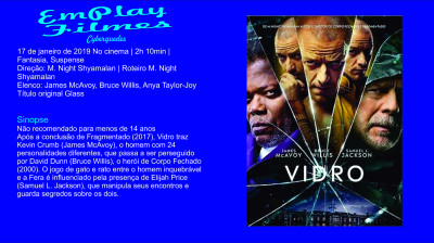 Vidro (2019) # Terror, Suspense #  Bruce Willis, James McAvoy