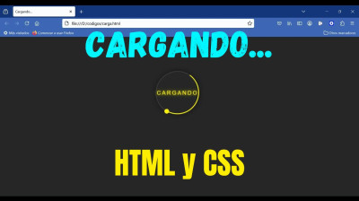 Loader con texto luminoso y giro infinito en HTML y CSS - Web development